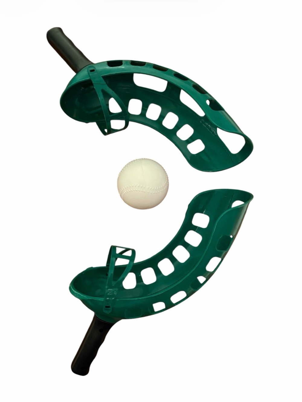 Scoop Ball Set 2 Green Scoops & White Ball Outdoor Lawn & Backyard Game